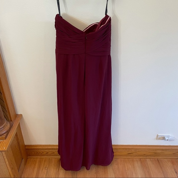 Bill Levkoff Chiffon Sweetheart Floor Length Gown size 14 - Picture 6 of 16